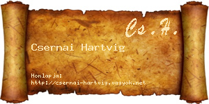 Csernai Hartvig névjegykártya